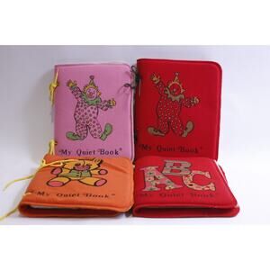 My Quiet Book, Set of Four, Busy Books, Child Educational Products, 1976, Fabric